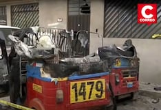 San Martín de Porres: Delincuentes incendian dos mototaxis en presunto ataque extorsivo
