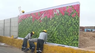 Aeropuerto Jorge Chávez: colocan gigantografías para tapar contaminación del río Rímac