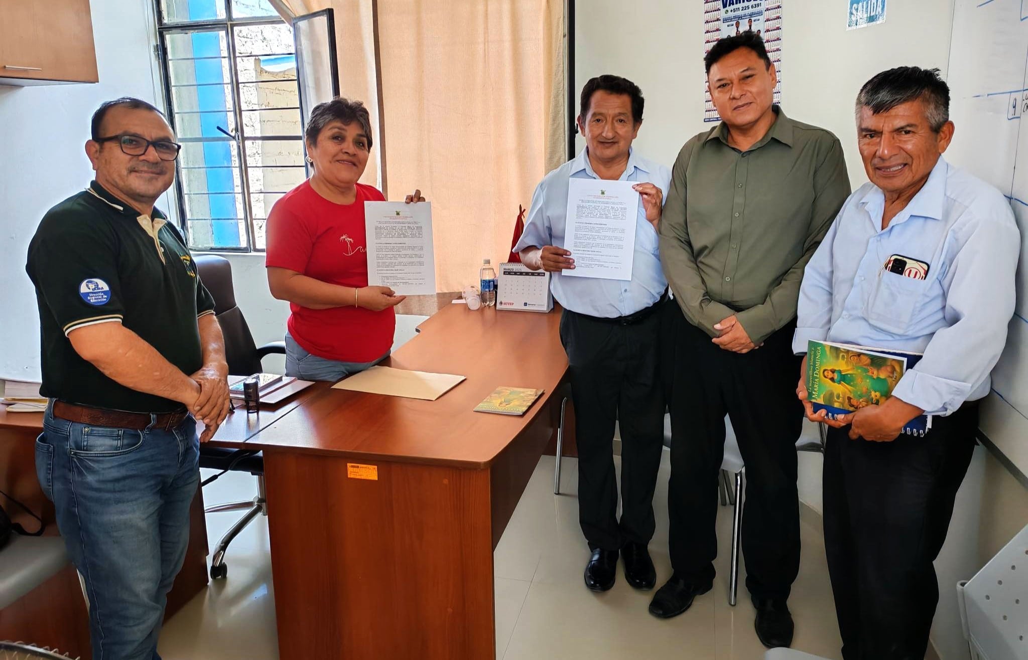 ANEA Piura firma convenio conjuntamente con la UGEL del distrito de La Unión.