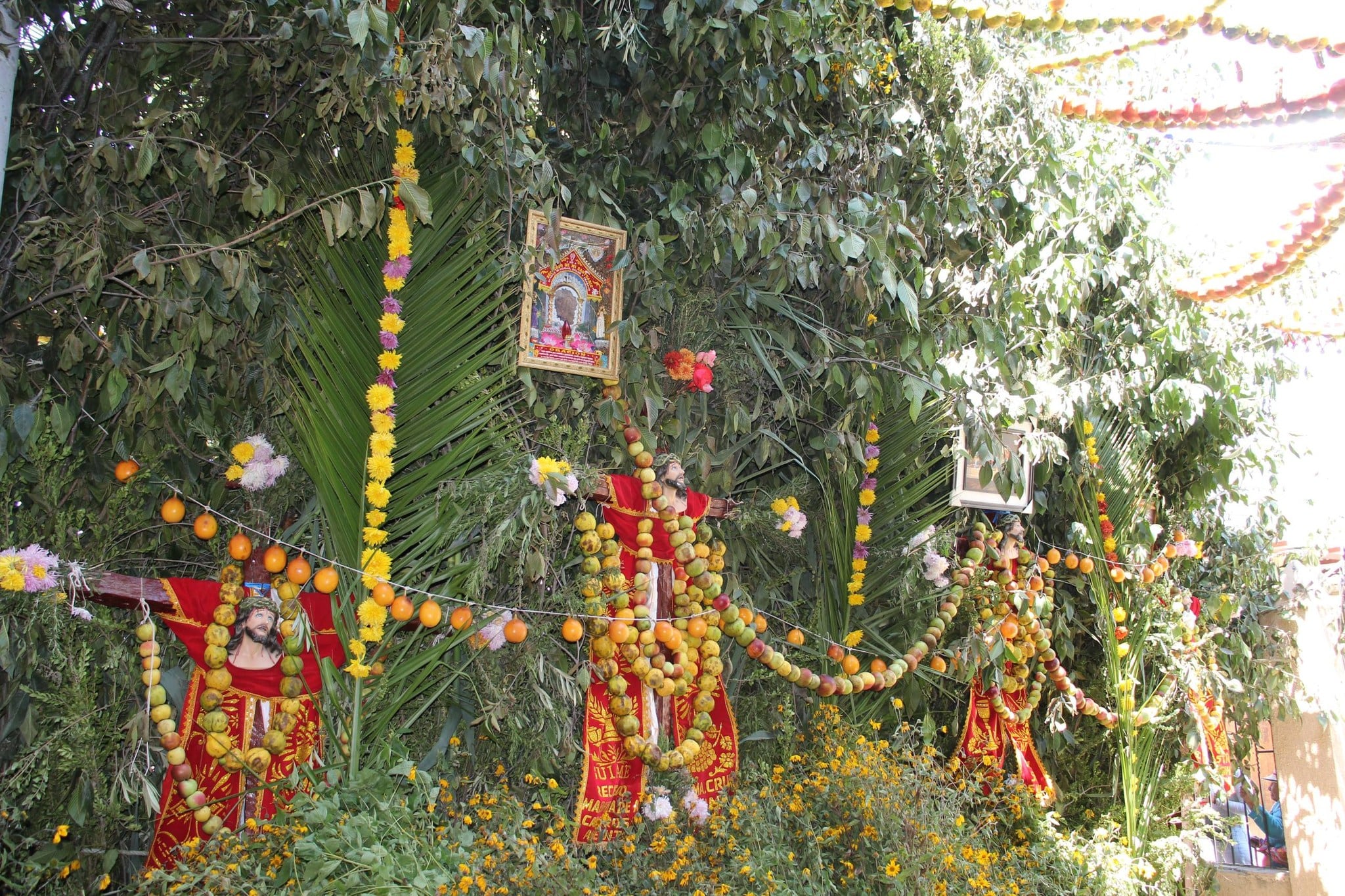 Tradicionales "monte altares" de las comunidades de Río Blanco y Tuahualque por Semana Santa 2026 . (Foto: Pampacolca-Tierra de Lindas Costumbres y Tradiciones/Facebook)