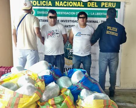 La Libertad: Incautan 128 kilos de marihuana y detienen a dos hombres en Huamachuco