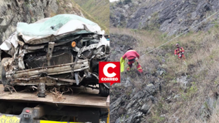 Tarma: conductor muere tras chocar contra bus y caer a abismo de 100 metros en Carpapata