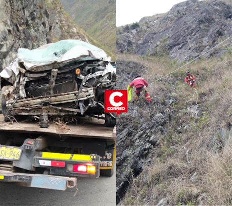 Tarma: conductor muere tras chocar contra bus y caer a abismo de 100 metros en Carpapata