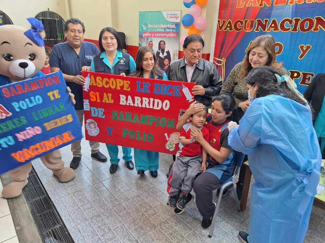 El objetivo es inmunizar a más 800 mil niños y niñas de 1 a 6 años hasta el 27 de octubre en toda la región. Para la provincia de Ascope la meta propuesta es 9, 480 menores.