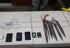 Decomisan celulares y armas cortantes en penal de Trujillo
