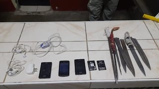 Decomisan celulares y armas cortantes en penal de Trujillo