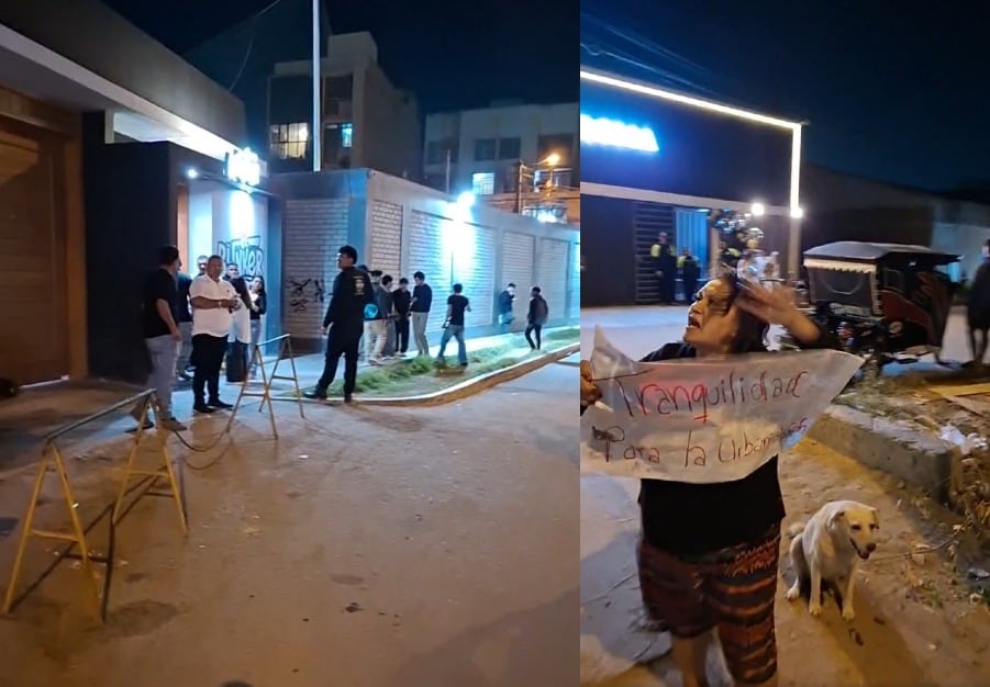 Moradores mostraron su malestar contra locales nocturnos.