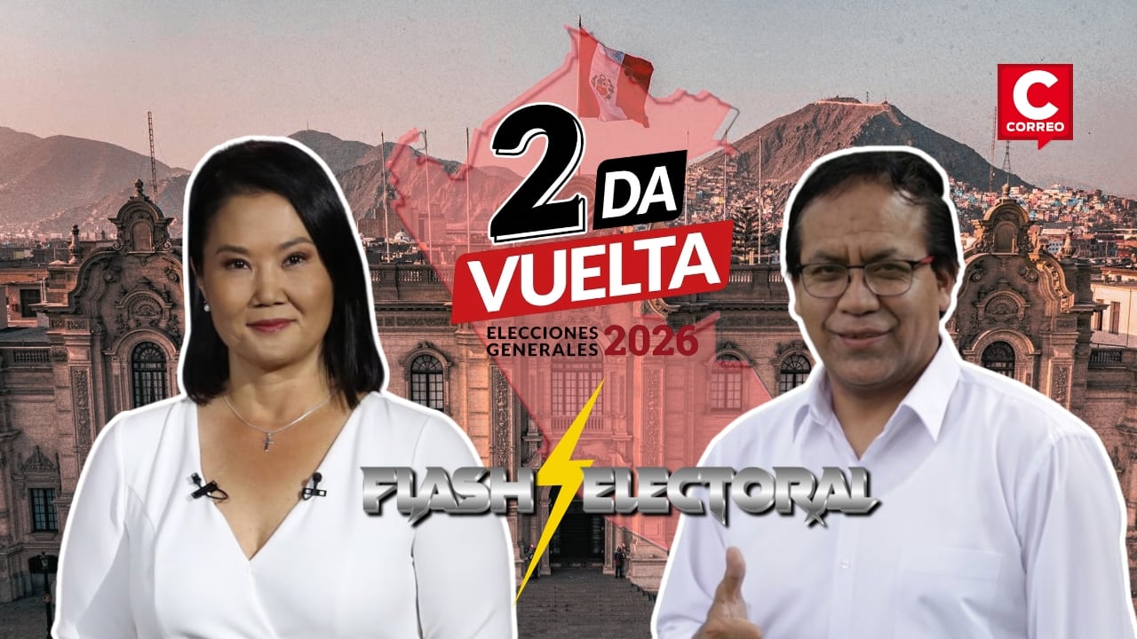Tras el cierre de las mesas de votación a las 5:00 p.m., Datum e Ipsos Perú presentó los resultados del flash electoral de la segunda vuelta presidencial entre Keiko Fujimori y Roberto Sánchez. (Composición: Correo)
