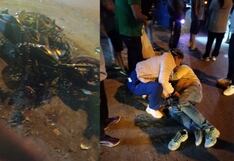 Ica: policía sufre terrible accidente a pocos metros del hospital regional