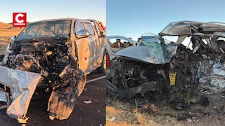 Puno: Cinco fallecidos deja choque entre camioneta y miniván en la ruta Azángaro–Juliaca