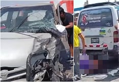 Ica: brutal accidente de tránsito entre dos combis deja dos heridos en Subtanjalla