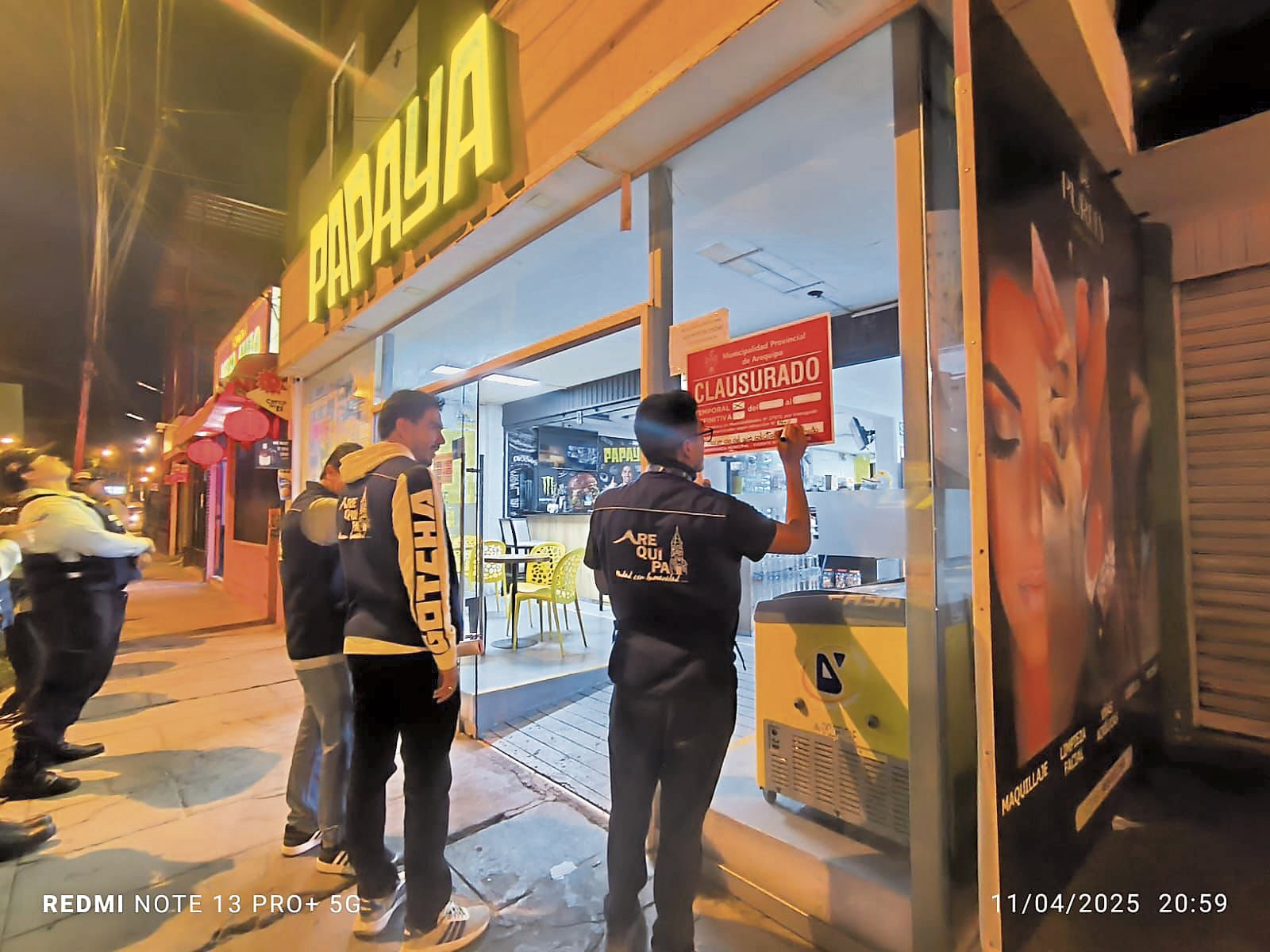 Cerraron locales informales en el Cercado de Arequipa. Foto: Difusión.