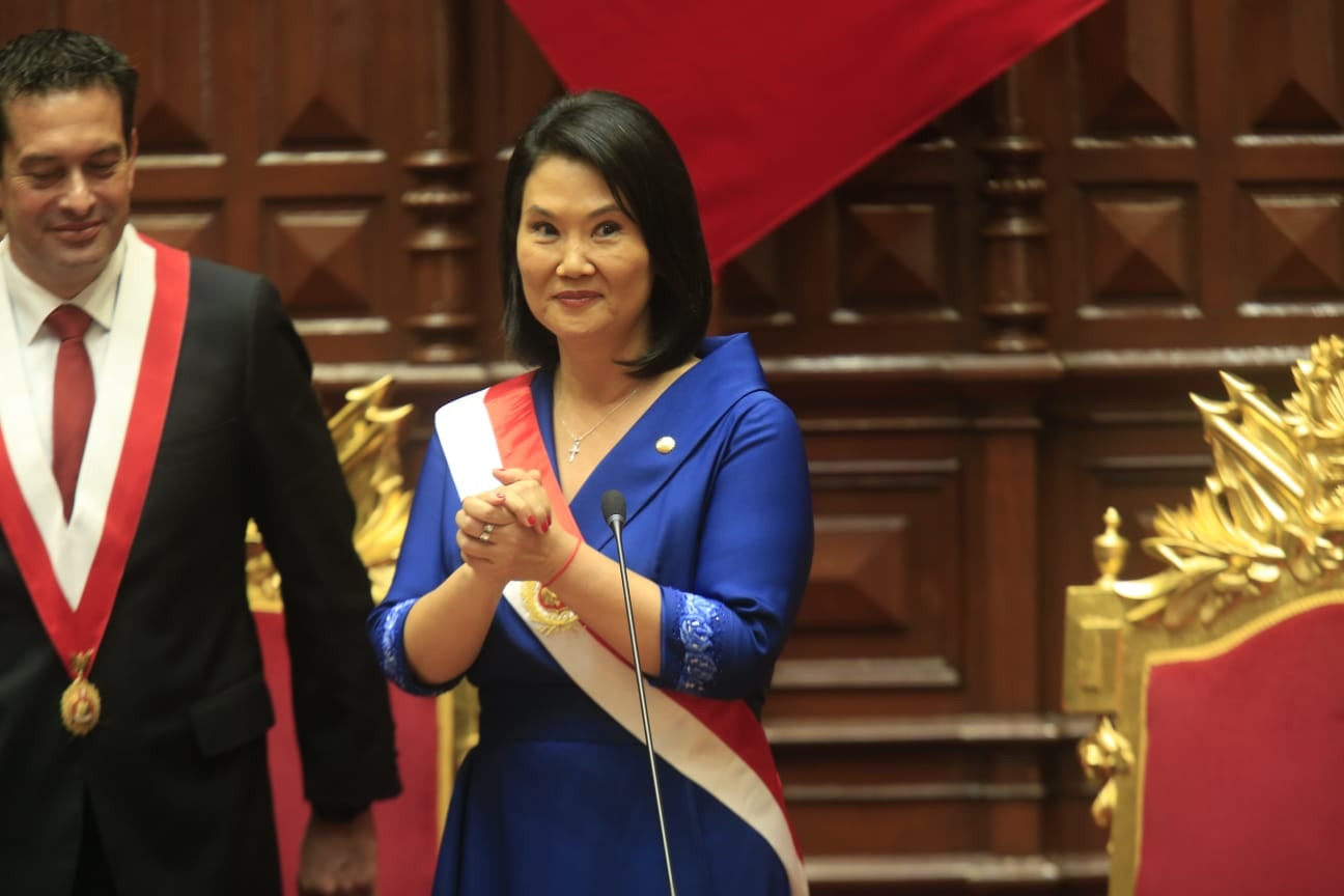 La presidenta Keiko Fujimori delineó las prioridades de su administración durante su primer Mensaje a la Nación. Las metas abarcan seguridad, desarrollo social, infraestructura, modernización del Estado, estabilidad económica, fortalecimiento institucional y política exterior. (Foto: Alonso Chero / @photo.gec)
