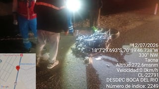 Tacna: Motociclista muere al chocar con camioneta en la Panamericana Sur