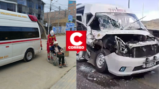 Concepción: choque frontal entre miniván y tráiler deja varios heridos en San Luis de Yaico