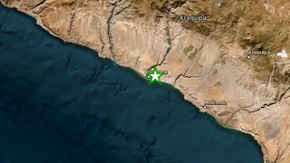 Sismo de magnitud 4.0 se registró frente a Camaná, en Arequipa