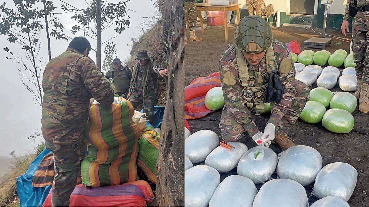 Dirección Antidrogas de la Policía realizó operativo en la provincia de Sánchez Carrión.