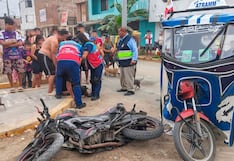 Trujillo: Dos heridos de consideración dejó el choque entre moto linal y una mototaxi