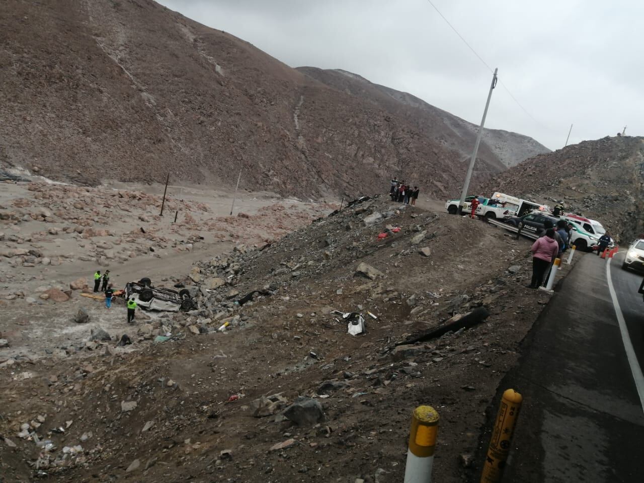 los heridos fueron estabilizados en el lugar. (Foto: Difusión)
