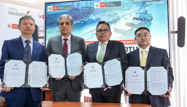 Perú firma contrato para nuevo puerto de San Juan de Marcona por US$405 millones