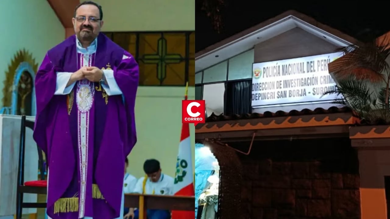 Poder Judicial rechaza prisión preventiva contra sacerdote denunciado por tocamientos indebidos. Composición: Diario Correo.