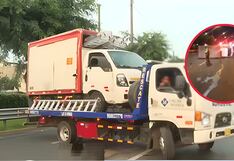 San Borja: Camión vuelca en la avenida Javier Prado y genera congestión en vía expresa