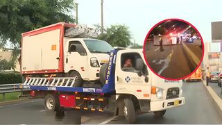 San Borja: Camión vuelca en la avenida Javier Prado y genera congestión en vía expresa