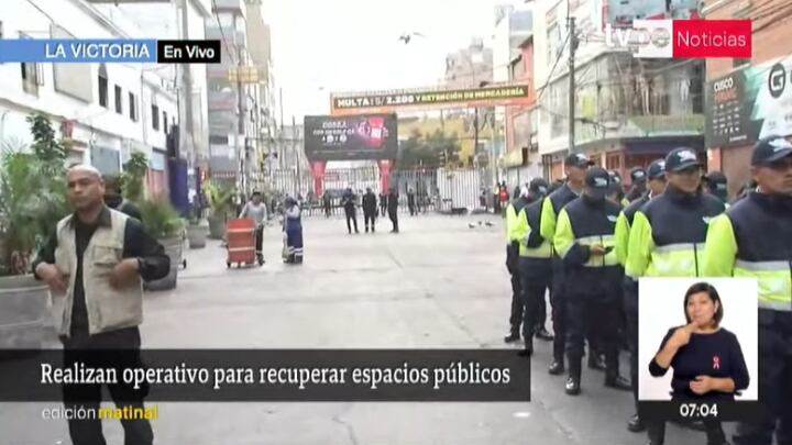 La Victoria: Operativo en Gamarra. Foto: TV Perú Noticias
