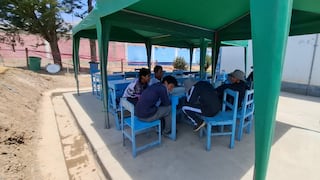 Huancayo: Ventarrón provoca que unos 241 escolares de la I.E. Julio C. Tello estudien a la intemperie