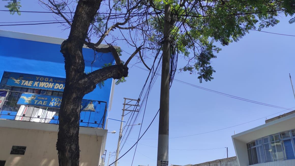 Cables son un peligro para ciudadanos en Arequipa. (Foto: GEC)