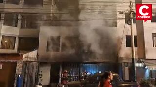 Lavandería en Surco se incendia y deja cinco heridos
