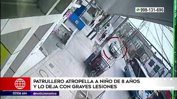 Patrullero embiste a menor