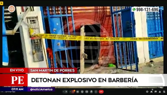 SMP: Detonan explosivo en barbería