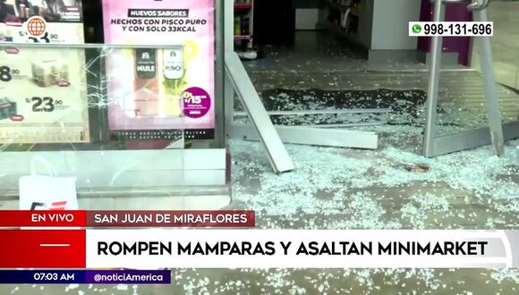 Asaltan minimarket con modalidad del combazo