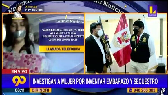 Falsa embarazada inventó secuestro para pedir 200 mil soles