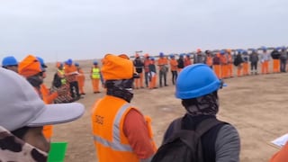 Tacna: Con protesta trabajadores evitan despido de dirigentes de obra de doble vía