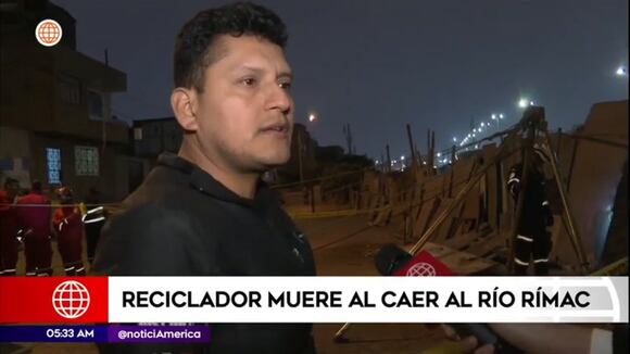 San Martín de Porres: Reciclador murió al caer al río Rímac