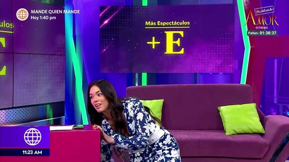 Jazmín Pinedo cachetea a compañero en vivo