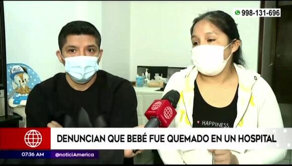 Denuncian que bebé fue quemado en un hospital