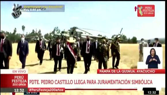 Presidente Castillo llega a Ayacucho para juramentación simbólica