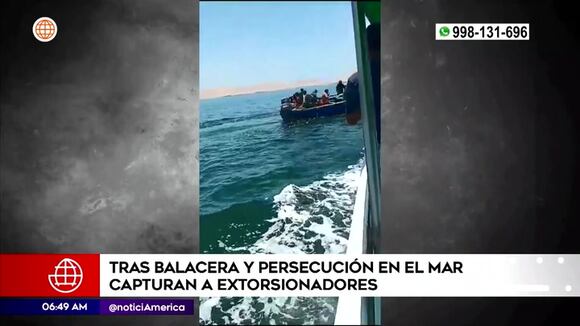 Extorsionadores en Ica son detenidos en el mar