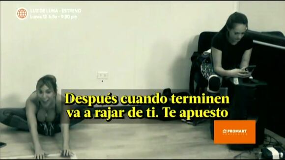 Diálogo de Jossmery Toledo y Paula Manzanal en el ensaño