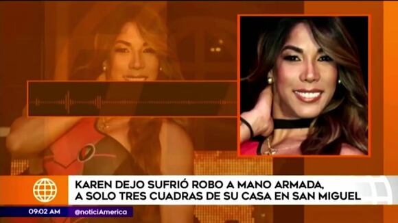 Karen Dejo sufre robo a mano armada