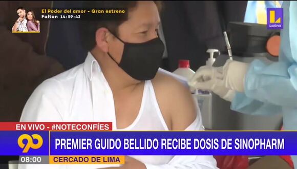 Premier Guido Bellido Recibe Dosis De Sinopharm