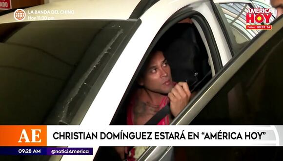 Christian Dominguez llega al set de América Hoy
