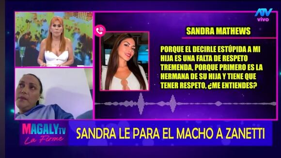 CORREO | Mariella Zanetti le responde a Sandra Mathews: “A la señora no la veo ni en pintura”