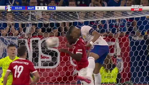 Mbappé sufrió un duro golpe en la nariz en Francia vs. Austria. (Video: ESPN)