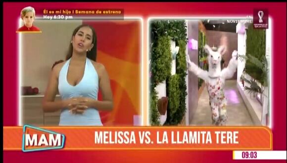 Melissa sobre un futbolista