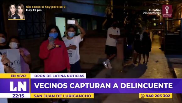 Sjl: Vecinos capturan a delincuente