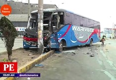 Un herido tras choque de buses interprovinciales en La Victoria (VIDEO)